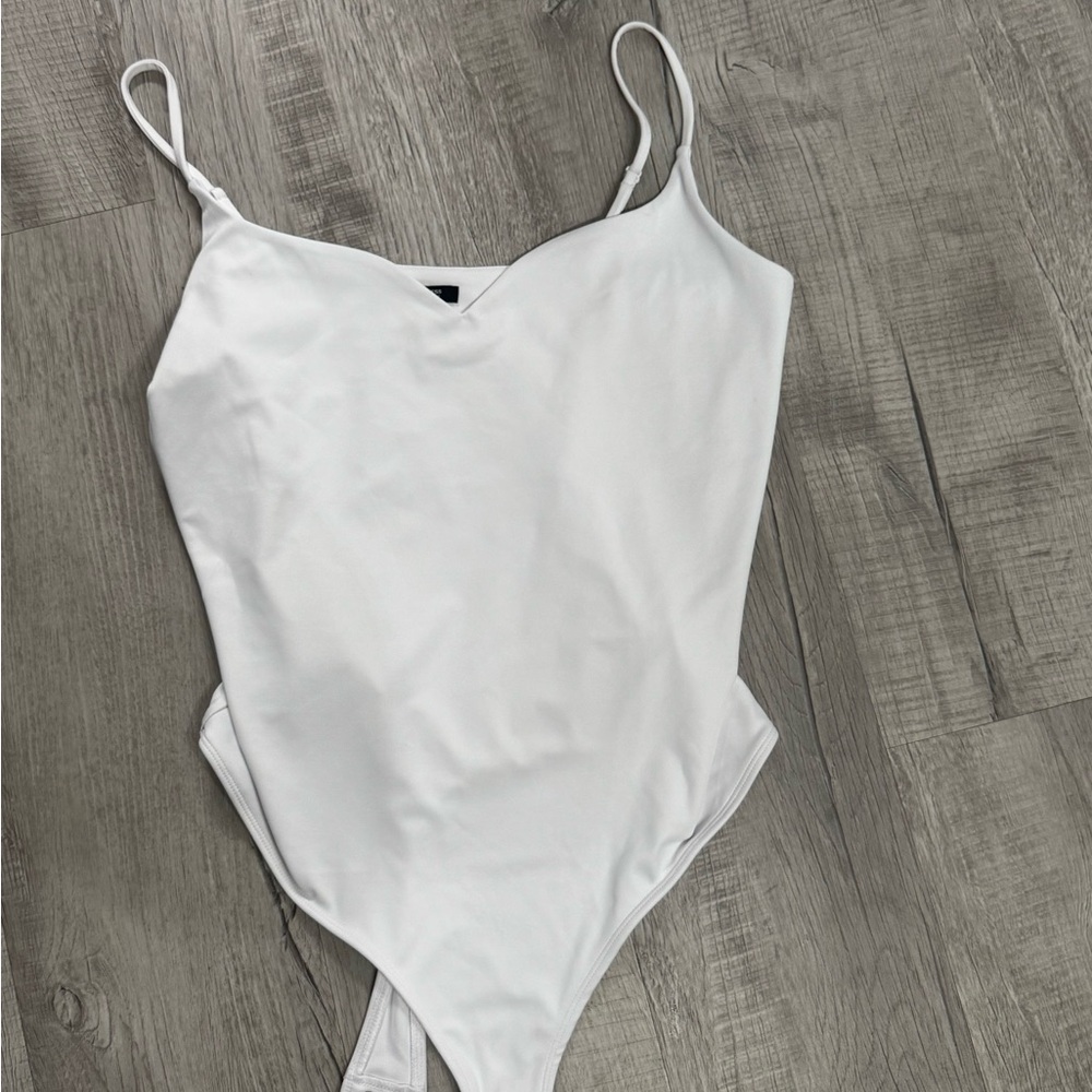Express Ivory Spaghetti Strap Bodysuit